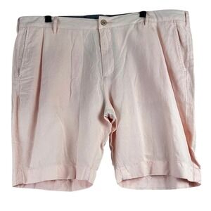 Faherty Tradewinds MBU2263-SPK Shorts Mens 40 Pink Linen Blend Coastal Summer